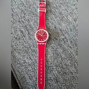 Great condition  red Swatch watch